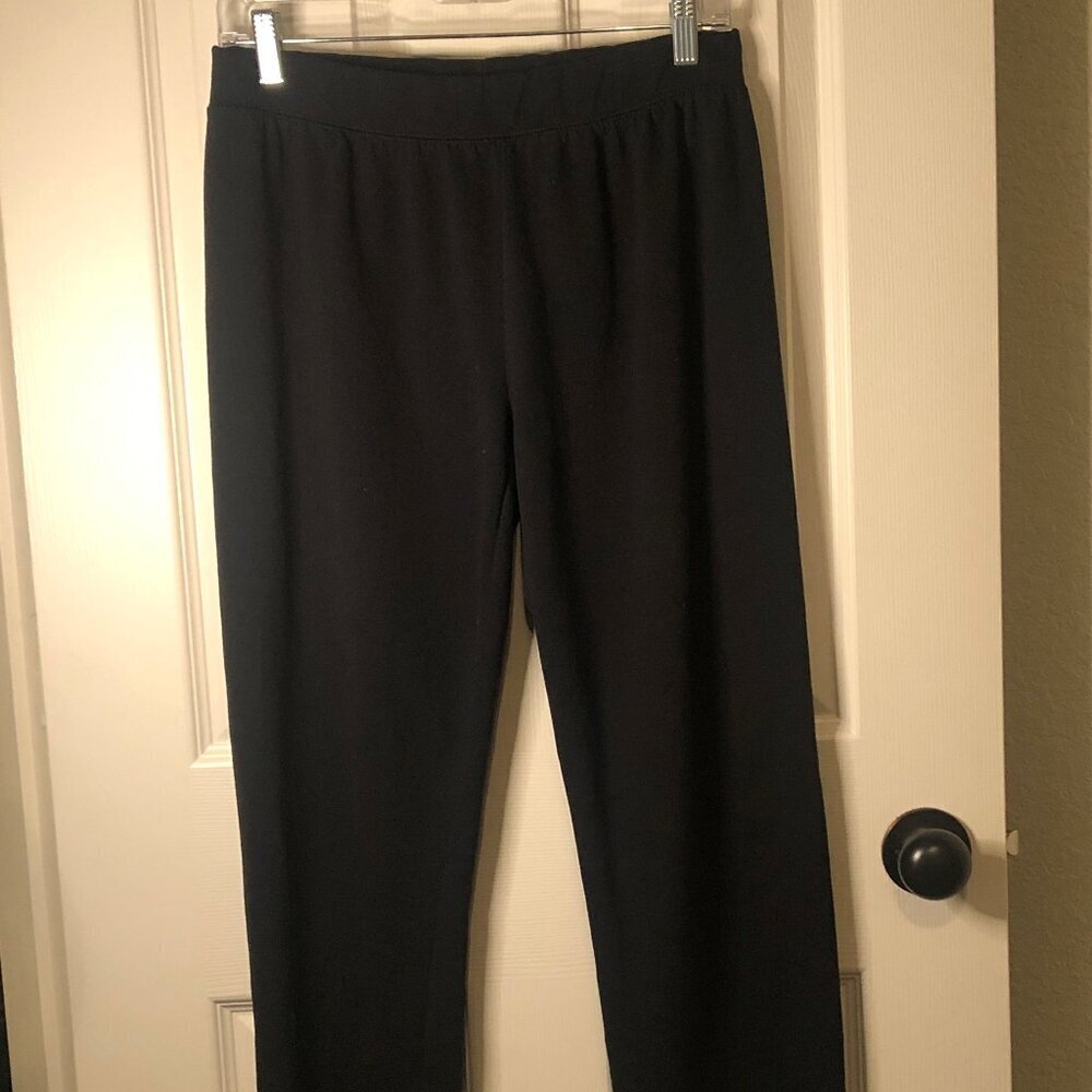Hanes cotton/polyester black jogger style sweatpants size small - Picture 1 of 6